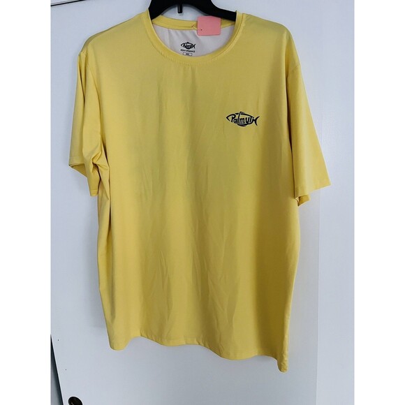Men’s Palmyth Performance Short Sleeve T-Shirt XXL 2XL Yellow Fishing Crab Beer - Picture 3 of 7